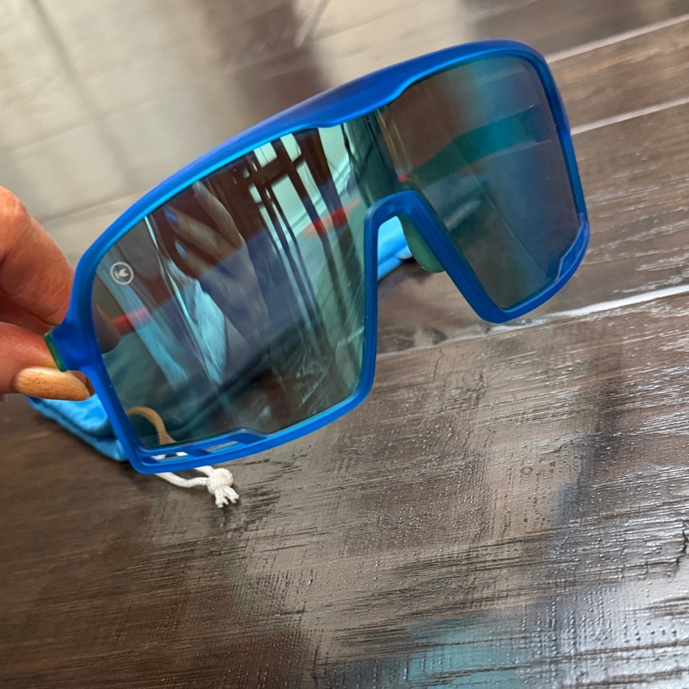 Knockaround Campeones Wraparound Sport Sunglasses Blue Green Orange